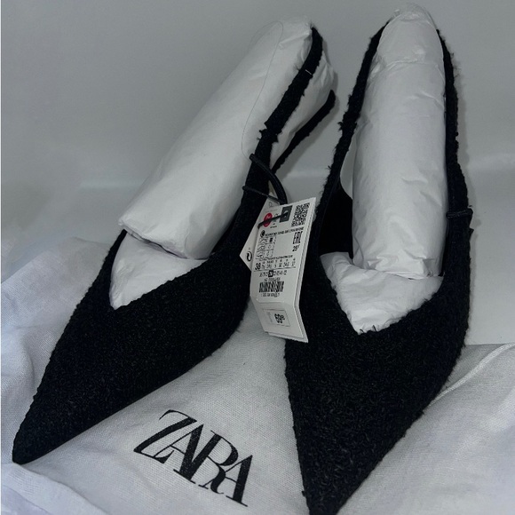 SLINGBACK FABRIC HEELS - Picture 2 of 3